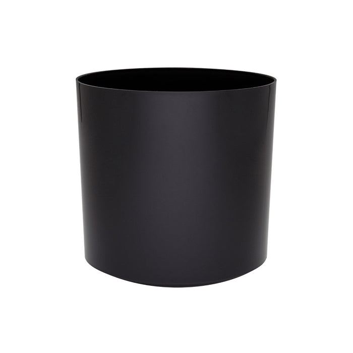 Cylinder Medium Round Plastic Planter - 20 in x 20 in x 18 in - Gloss Black - Gloss Black,20 in x 20 in x 18 in