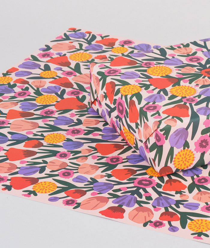 Floral Reflection Wrapping Paper