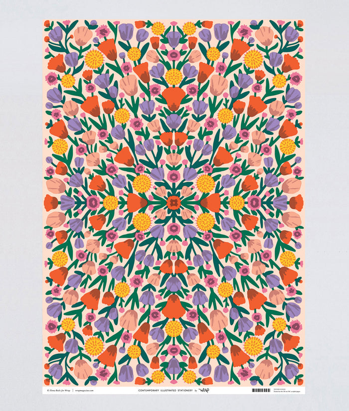 Floral Reflection Wrapping Paper