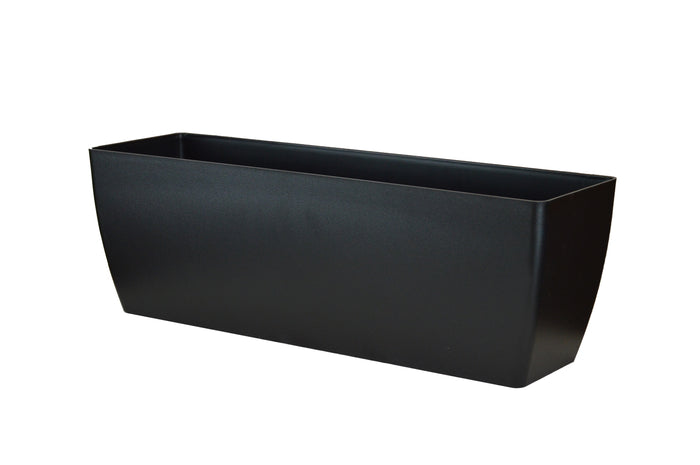 Franklin Medium Rectangle Plastic Planter - 22 in x 6.5 in x 7 in - Black - Black,22 in x 6.5 in x 7 in