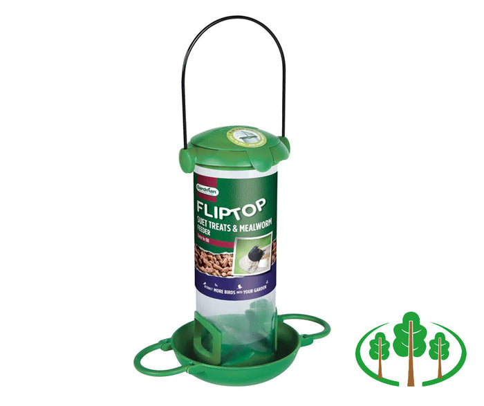 Gardman Flip Top Suet Treat and Mealworm Feeder