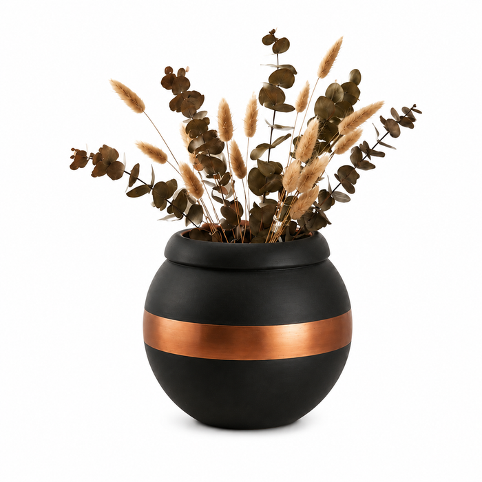 Glass Flower Vase | Black