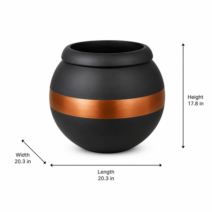 Glass Flower Vase | Black