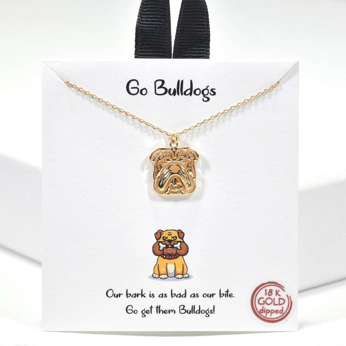 Go Bulldogs bulldog necklace
