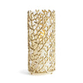 Celine Gold Vine Hurricane - 13" Aluminum & Glass Candle Holder Napa Home & Garden