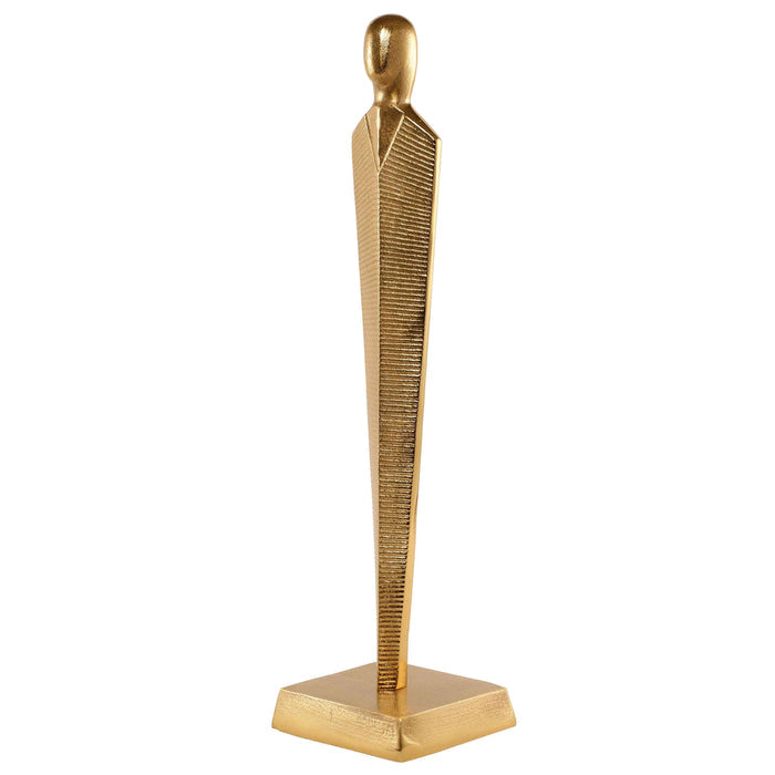 Golden Pedestal Majestic Figurine | Luxury Statement Sculpture