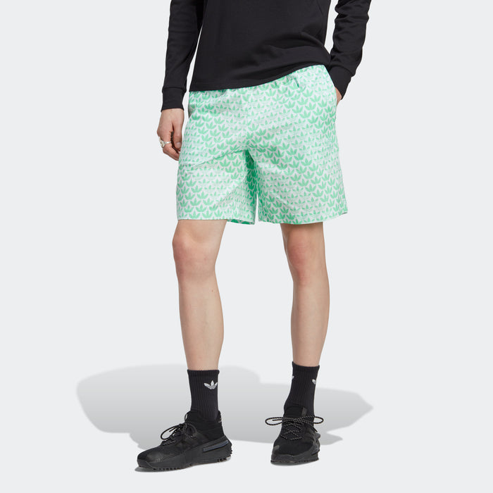 adidas Graphics Monogram Allover Print Shorts | Easy Green | Men's
