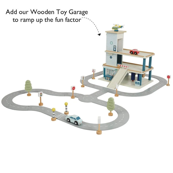 Great Little Trading Co. – Wooden Road Track with Accessories
