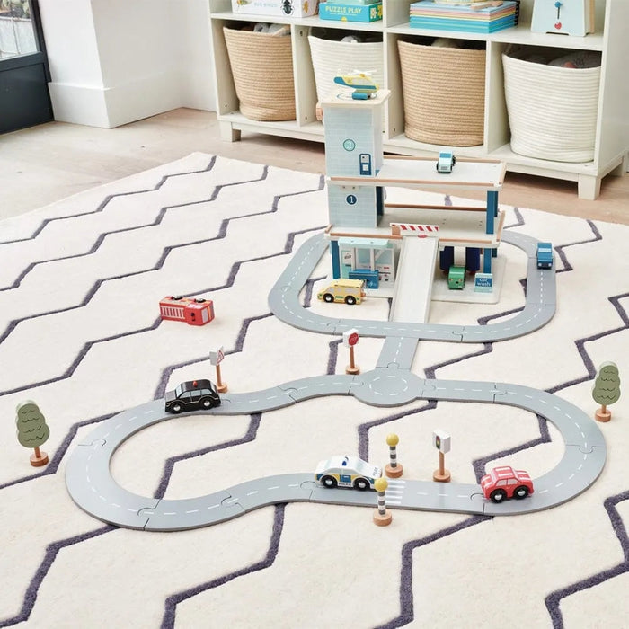 Great Little Trading Co. – Wooden Road Track with Accessories