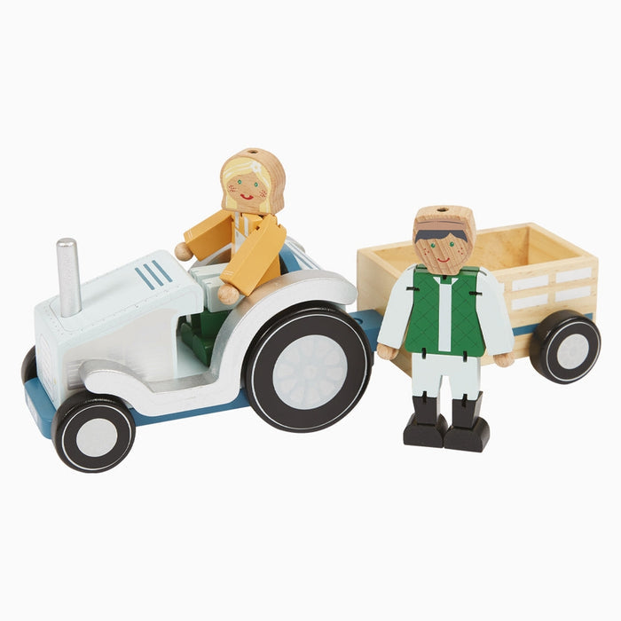 Great Little Trading Co. – Wooden Tractor Toy & Farmers Set