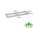Green Basics Trough Saucer 80cm Leaf Green