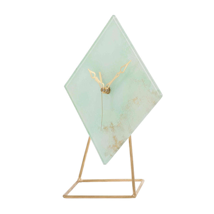 Green Glass Hannah Clock – Nature-Inspired Timepiece