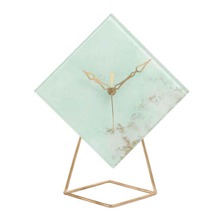 Green Glass Hannah Clock – Nature-Inspired Timepiece