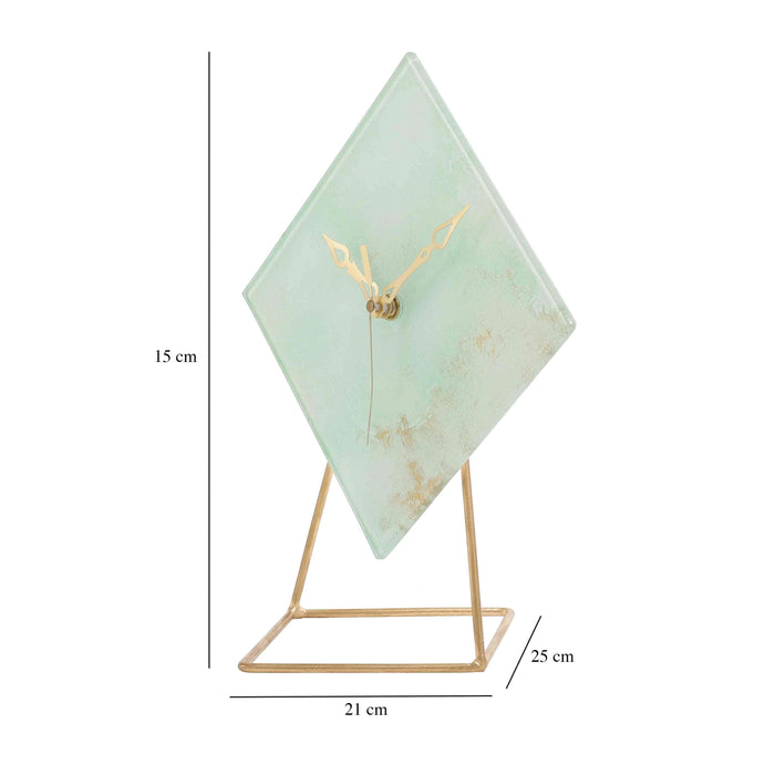 Green Glass Hannah Clock – Nature-Inspired Timepiece