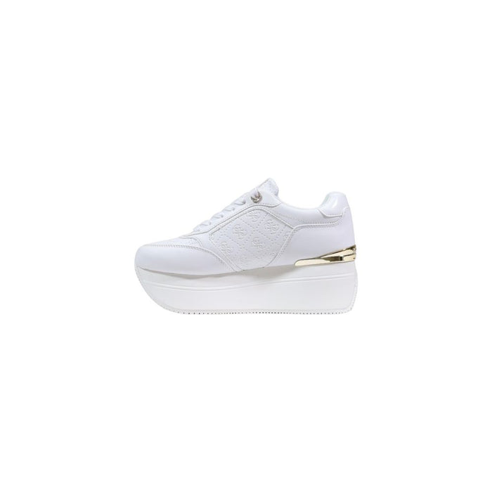 Guess White Polyethylene Platform Sneakers