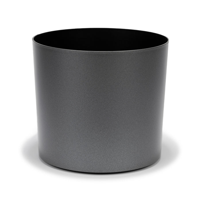 Hand-Foiled Floor Cylinder - 12in diam. x 12in - Metal Flake Graphite - Metal Flake Graphite,12 in x 12 in x 12 in