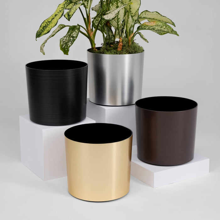 Hand-Foiled Tabletop Cylinder - 7in diam. x 6in