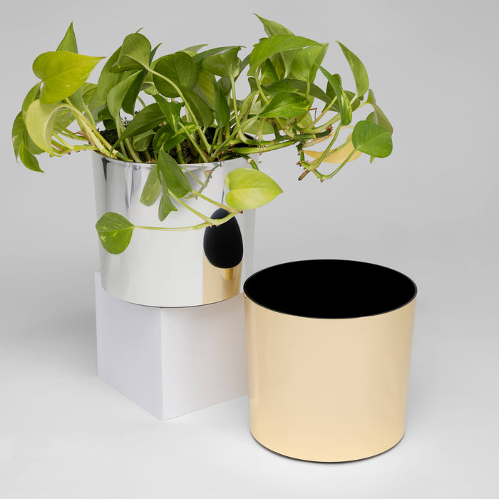 Hand-Foiled Tabletop Cylinder - 7in diam. x 6in