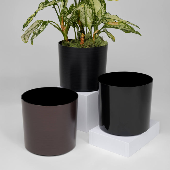 Hand-Foiled Tabletop Cylinder - 7in diam. x 6in