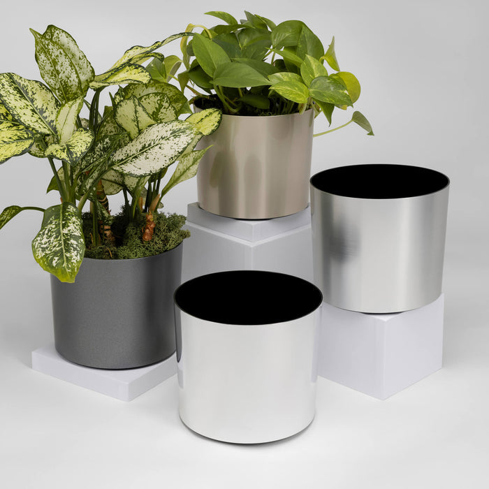 Hand-Foiled Tabletop Cylinder - 7in diam. x 6in