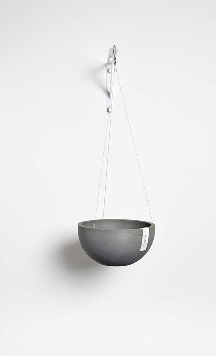 Hanging Brussels Small Bowl Planter - 10.5 in x 10.5 in x 5 in - Grey - Grey,10.5 in x 10.5 in x 5 in