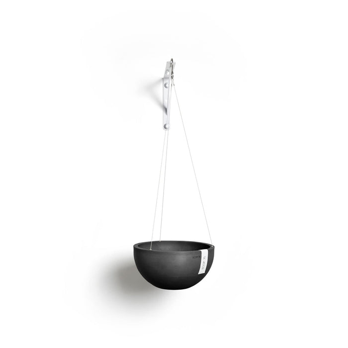 Hanging Brussels Small Bowl Planter - 13 in x 13 in x 6.5 in - Dark Grey - Dark Grey,13 in x 13 in x 6.5 in