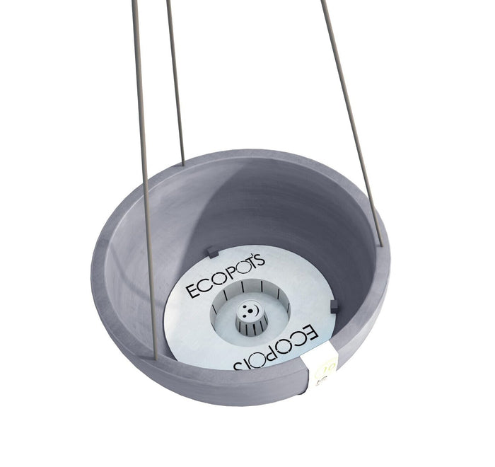 Hanging Brussels Small Bowl Planter - 13 in x 13 in x 6.5 in - Dark Grey - Dark Grey,13 in x 13 in x 6.5 in