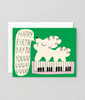 Happy Birthday To You Dog & Keyboard Kids Card