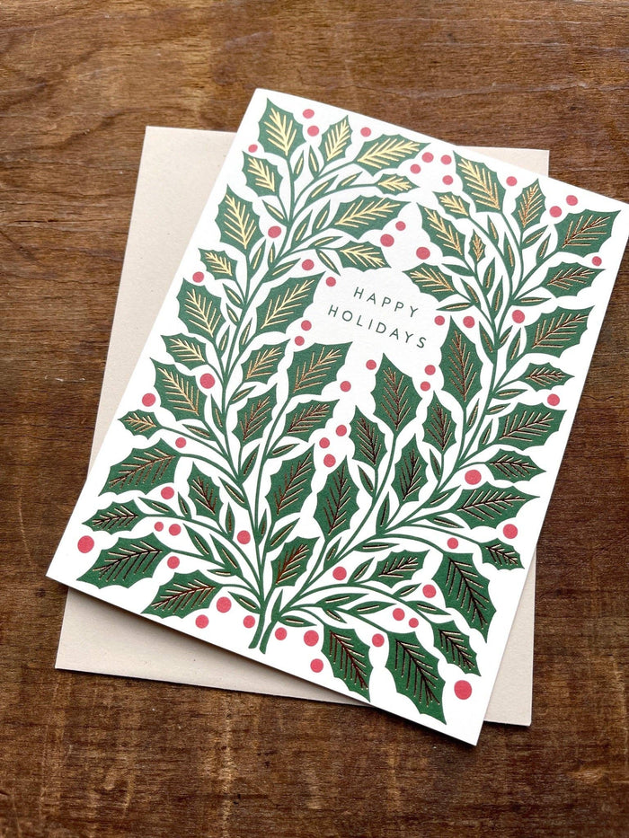 "Happy Holidays," Greeting Card Box