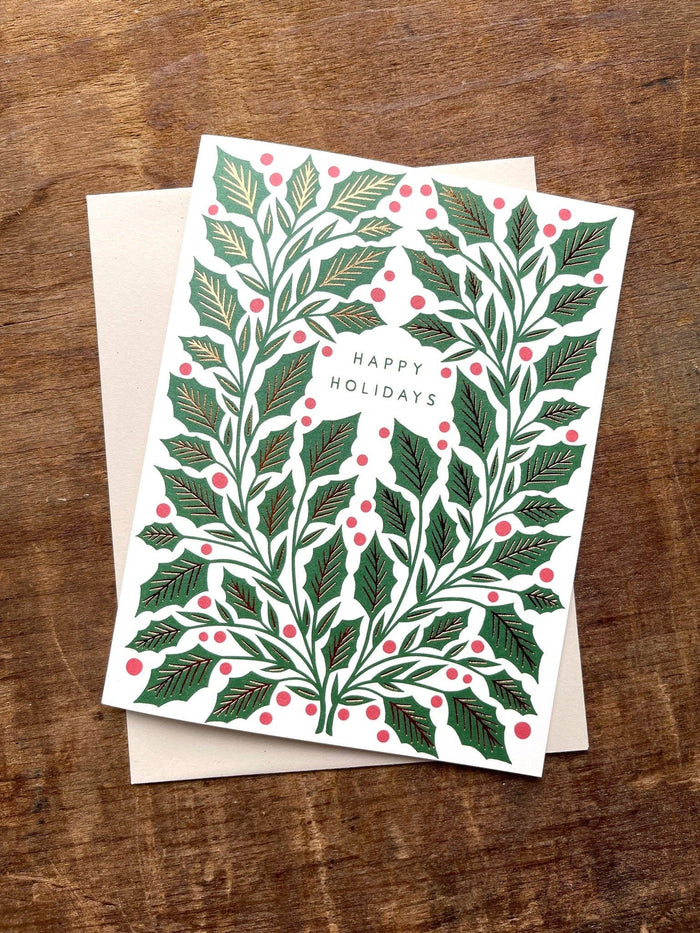 "Happy Holidays," Greeting Card Box