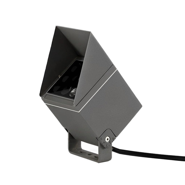 Hardwired LED Outdoor Landscape Spotlight 9W DC24V Adjustable 30° Beam Die-Cast Aluminum 3 CCT IP65 Matte Gray | NordaLight