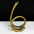 Helix Spiral Base Burnished Brass Taper Candle Holder