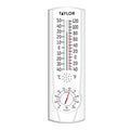 Indoor outdoor tube thermometer with hygrometer in a white housing