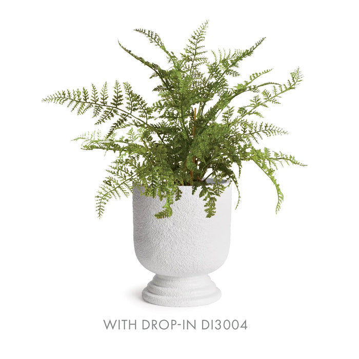 Isadora Large Footed Urn - White Concrete Decorative Planter Napa Home & Garden
