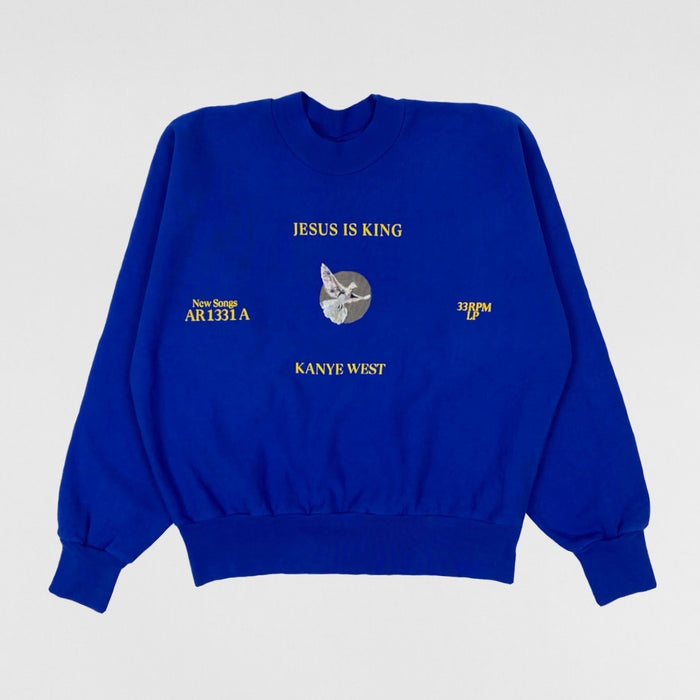 Jesus Is King 2019 Vinyl 'Dove' Crewneck in Blue