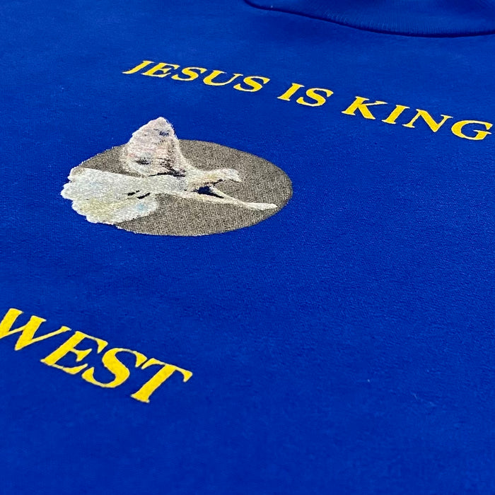 Jesus Is King 2019 Vinyl 'Dove' Crewneck in Blue