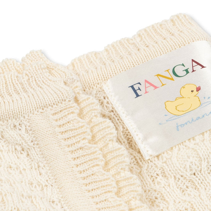 Konges Slojd – Fanga Fontana - Venti Pointelle Blanket GOTS – Antique White