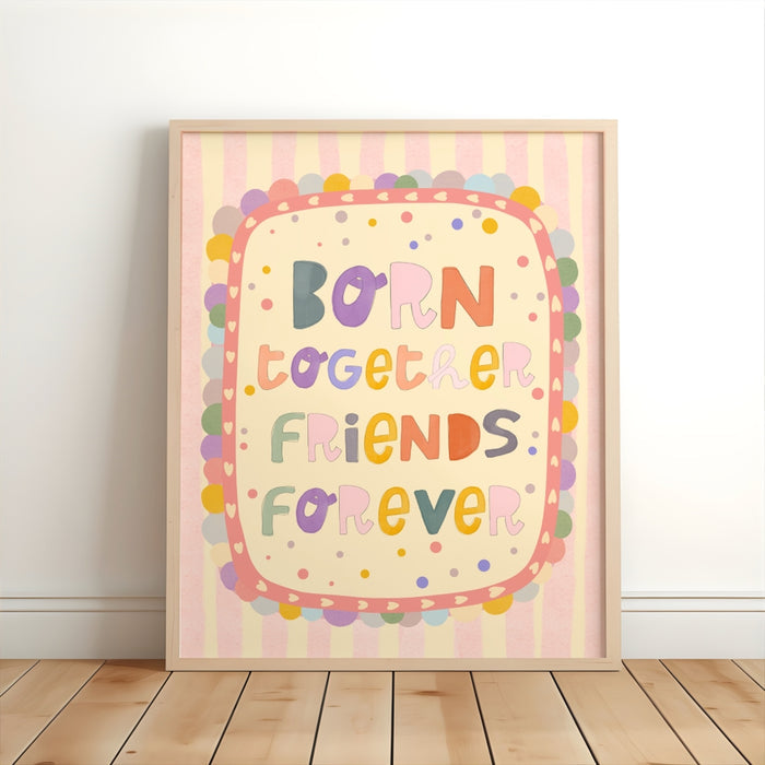 Lara & Kin - Art Print - Born Together Friends Forever