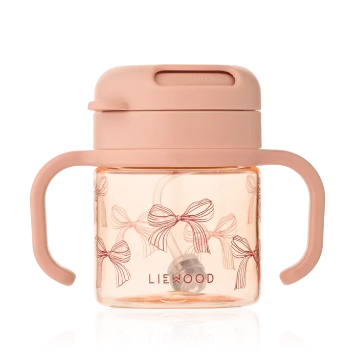 Liewood – Kai Tritan Straw Cup 280ml – Bows / Pale Tuscany