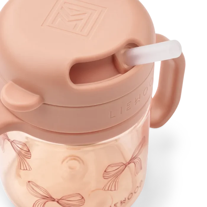Liewood – Kai Tritan Straw Cup 280ml – Bows / Pale Tuscany