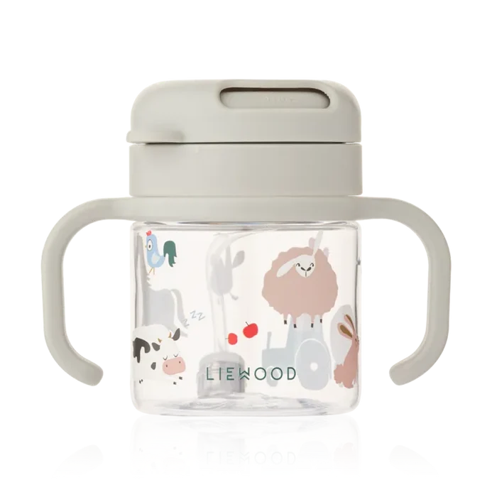 Liewood – Kai Tritan Straw Cup 280ml – Farmlife / Sandy