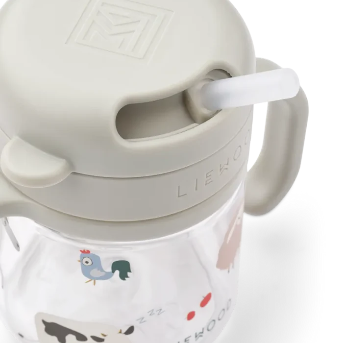 Liewood – Kai Tritan Straw Cup 280ml – Farmlife / Sandy