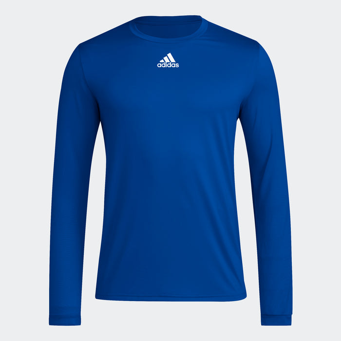 adidas Long Sleeve BOS Pregame Tee | Blue | Men's