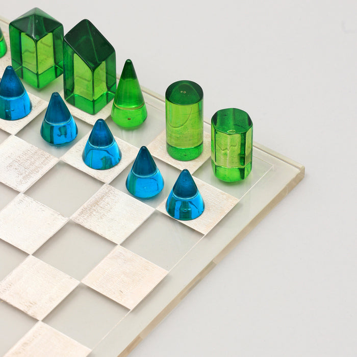 Luxury Acrylic Chess Accent Piece in Multicolor Finish