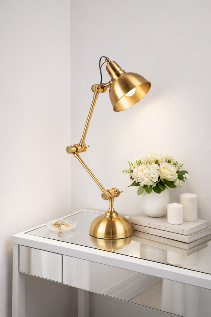Luxury Triple Adjustable Study Lamp with Hinged Design