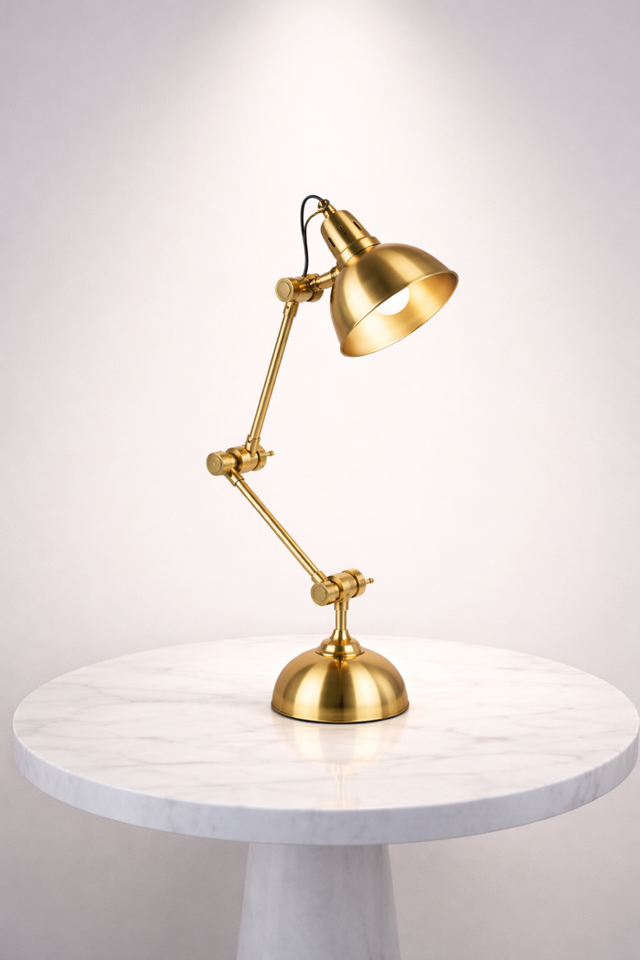 Luxury Triple Adjustable Study Lamp with Hinged Design