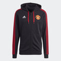 adidas Manchester United DNA Full-Zip Hoodie | Black/Red | Men's