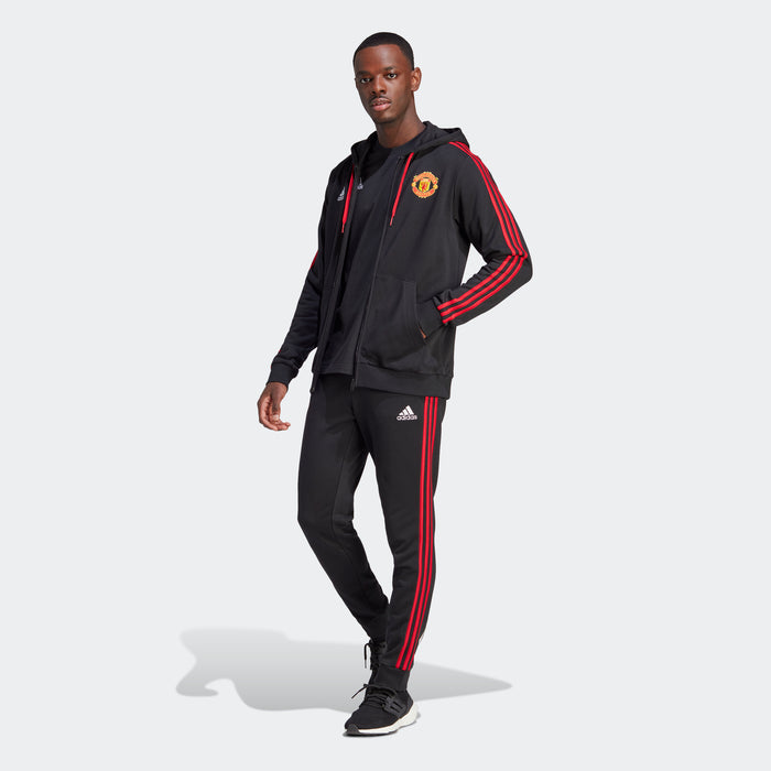 adidas Manchester United DNA Full-Zip Hoodie | Black/Red | Men's