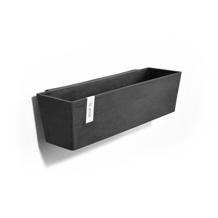 Manhattan Large Rectangle Wall Planter - 21.75 in x 6.75 in x 6 in - Dark Grey - Dark Grey,21.75 in x 6.75 in x 6 in