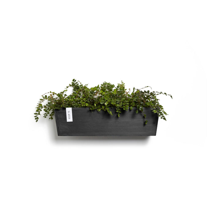 Manhattan Large Rectangle Wall Planter - 21.75 in x 6.75 in x 6 in - Dark Grey - Dark Grey,21.75 in x 6.75 in x 6 in